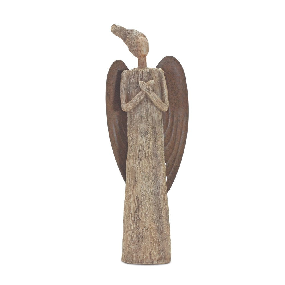 15" Brown Resin Figurine Tabletop Sculpture HomeRoots