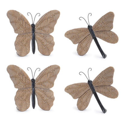 Set of Four Brown Polyresin Figurine Tabletop Sculpture HomeRoots