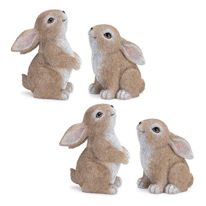 Set of Four Beige Polyresin Figurine Tabletop Sculpture HomeRoots