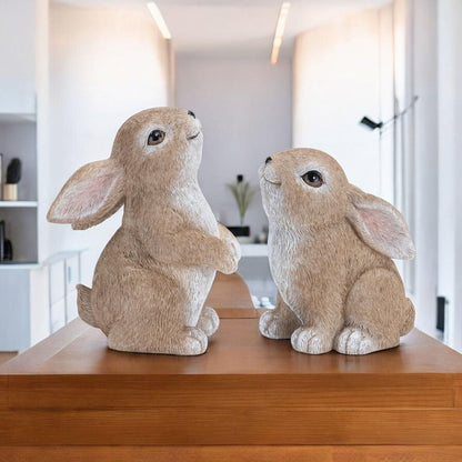 Set of Four Beige Polyresin Figurine Tabletop Sculpture HomeRoots