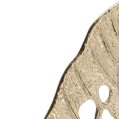 Set of Two Gold Aluminum Tabletop Sculpture HomeRoots
