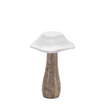 Set of Four White Wood Tabletop Sculpture HomeRoots