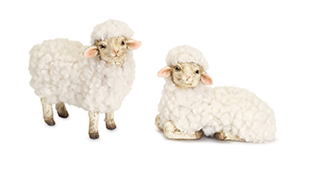 Set of Eight White Polyresin Tabletop Sculpture HomeRoots