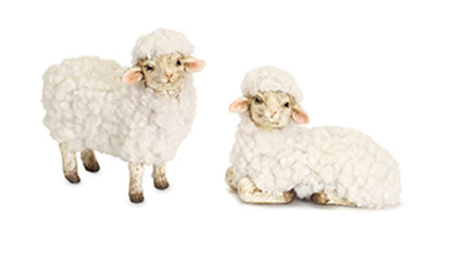 Set of Eight White Polyresin Tabletop Sculpture HomeRoots