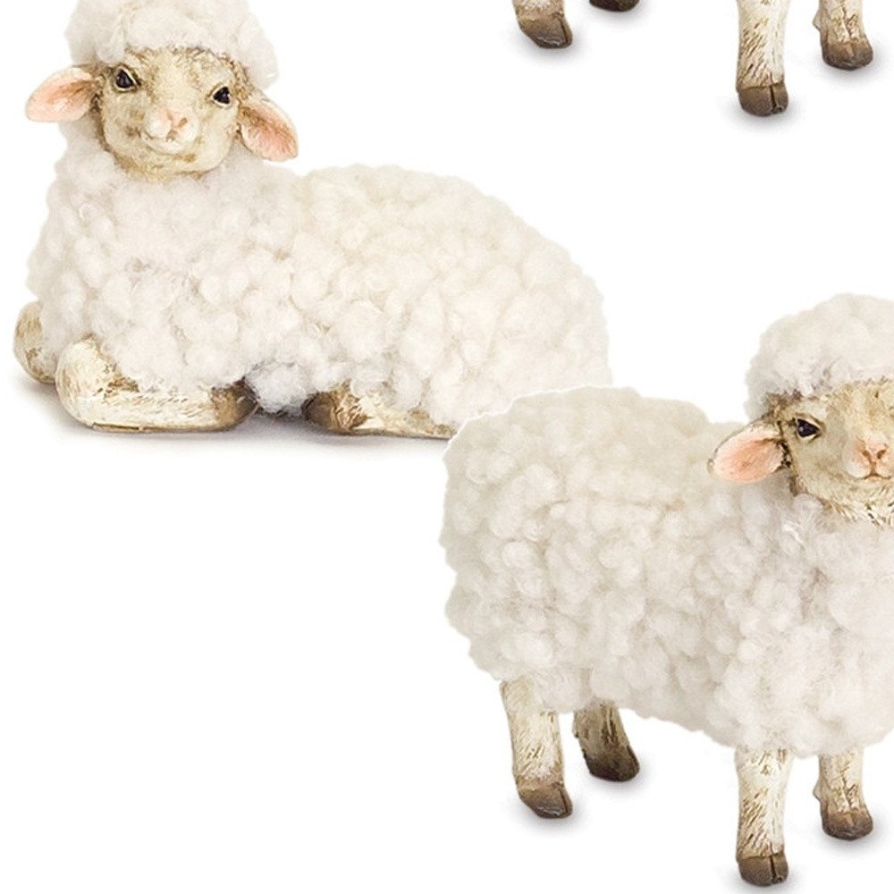 Set of Eight White Polyresin Tabletop Sculpture HomeRoots