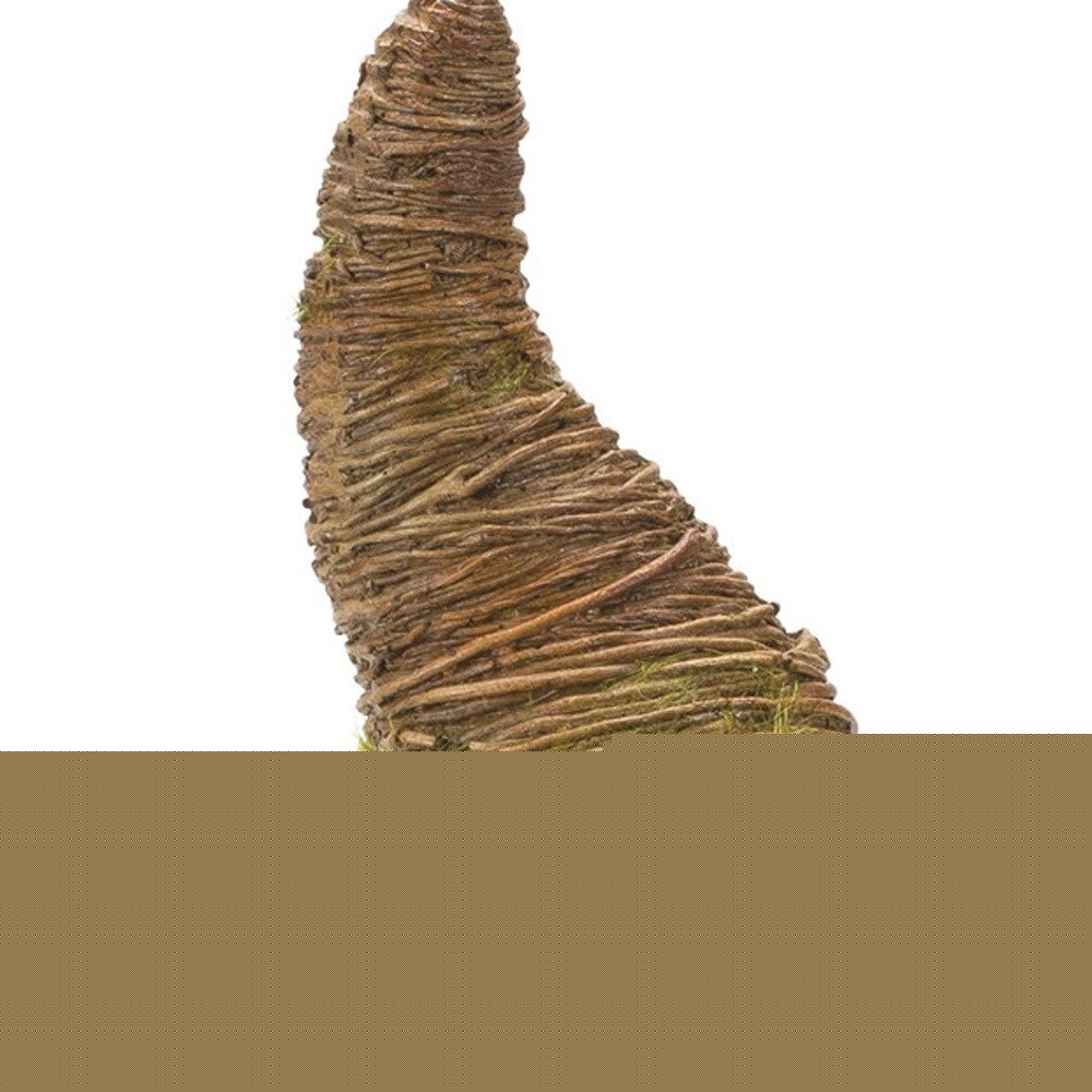 Set of Two Brown Polyresin Standing Gnome Tabletop Sculpture HomeRoots