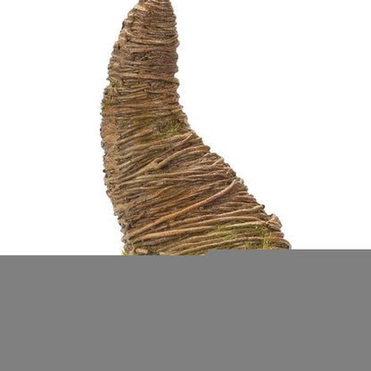 Set of Two Brown Polyresin Standing Gnome Tabletop Sculpture HomeRoots