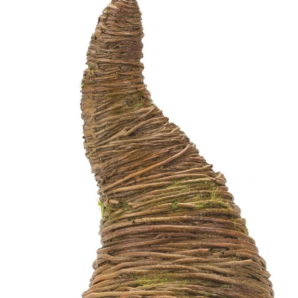 Set of Two Brown Polyresin Standing Gnome Tabletop Sculpture HomeRoots