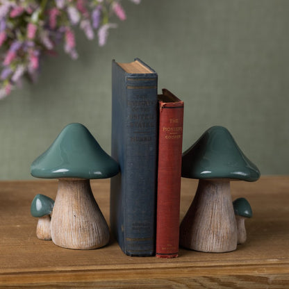 Set of Two Green Resin Figurine Tabletop Sculpture HomeRoots