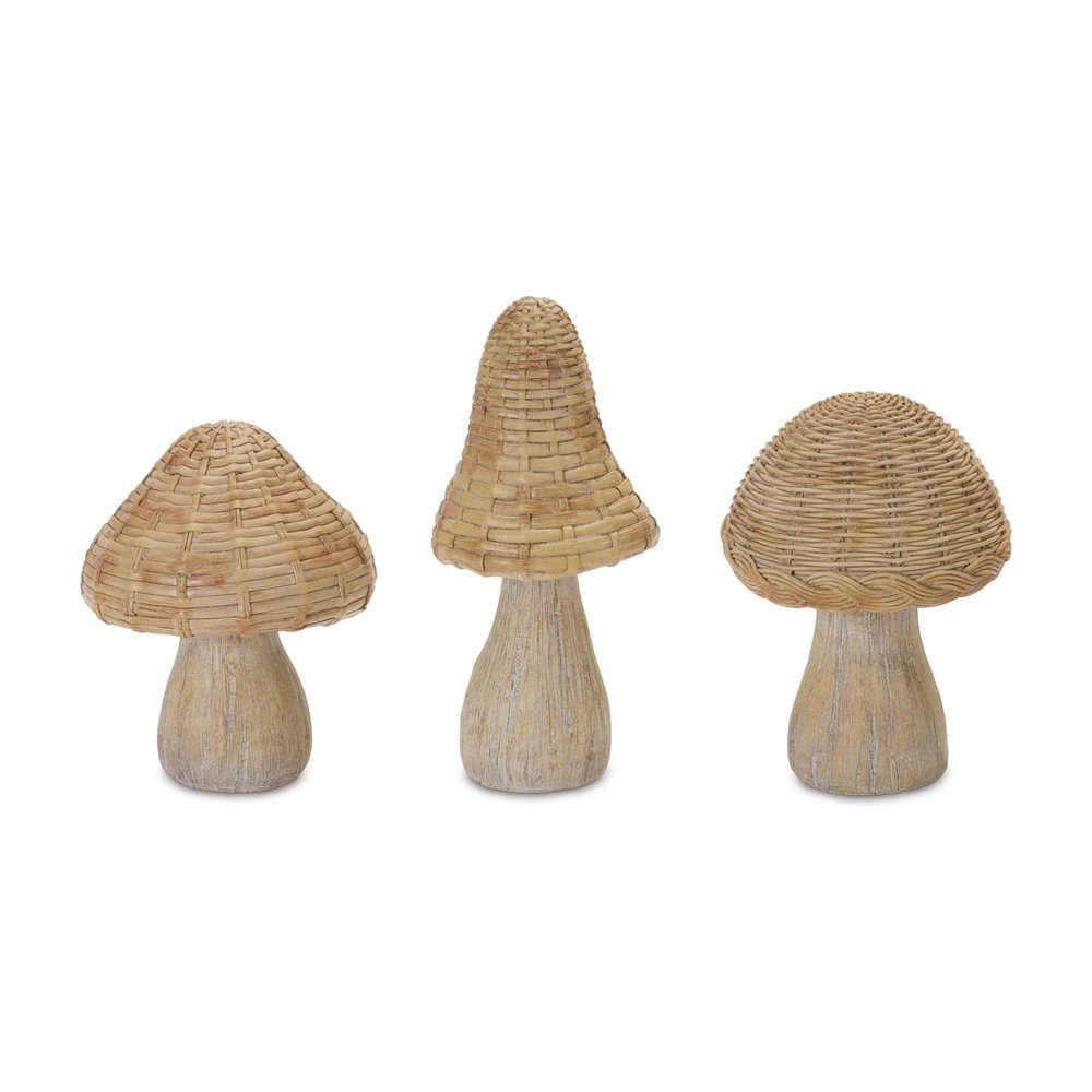 Set of Three Brown Resin Figurine Tabletop Sculpture HomeRoots