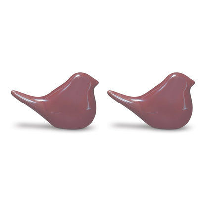 Set of Two Brown Porcelain Figurine Tabletop Sculpture HomeRoots