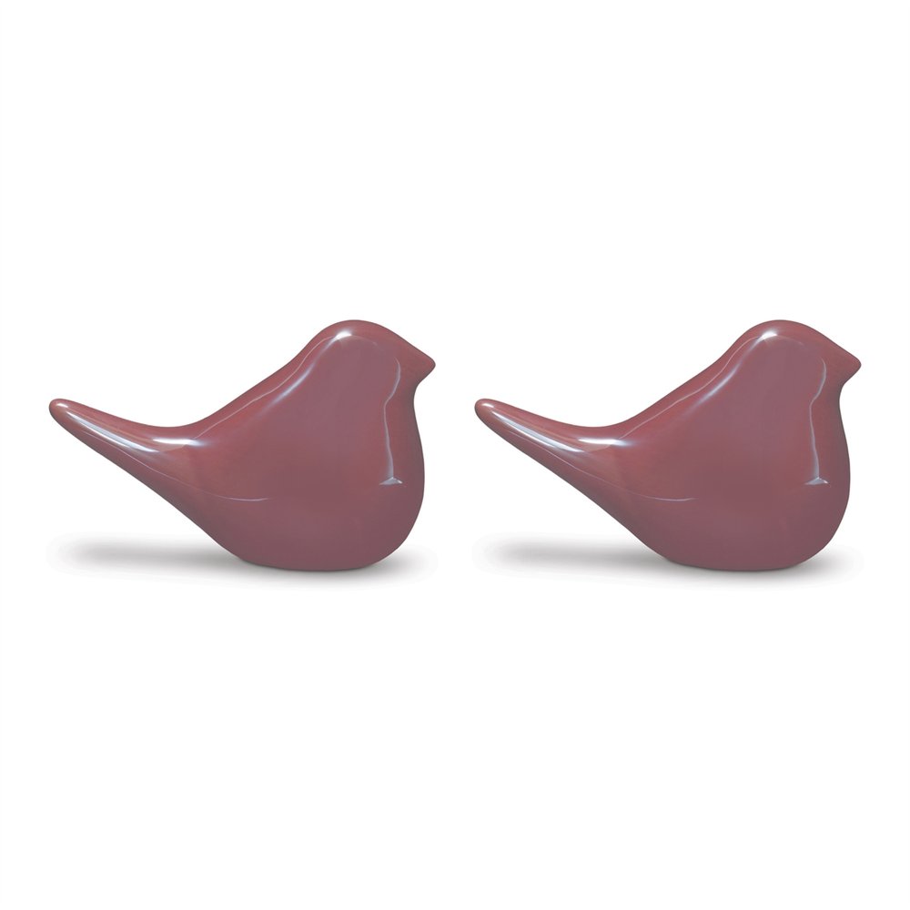 Set of Two Brown Porcelain Figurine Tabletop Sculpture HomeRoots