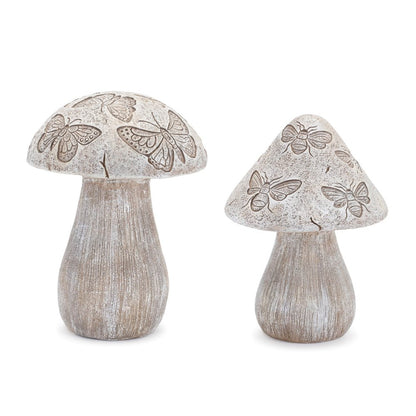 Set of Two Gray Polyresin Figurine Tabletop Sculpture HomeRoots