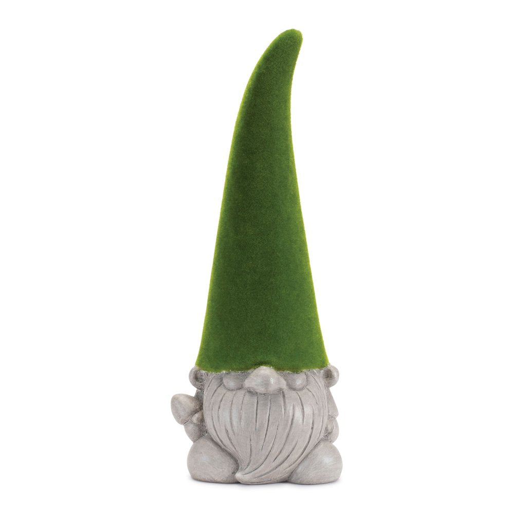 Set of Two Green Terracotta Standing Gnome Tabletop Sculpture HomeRoots
