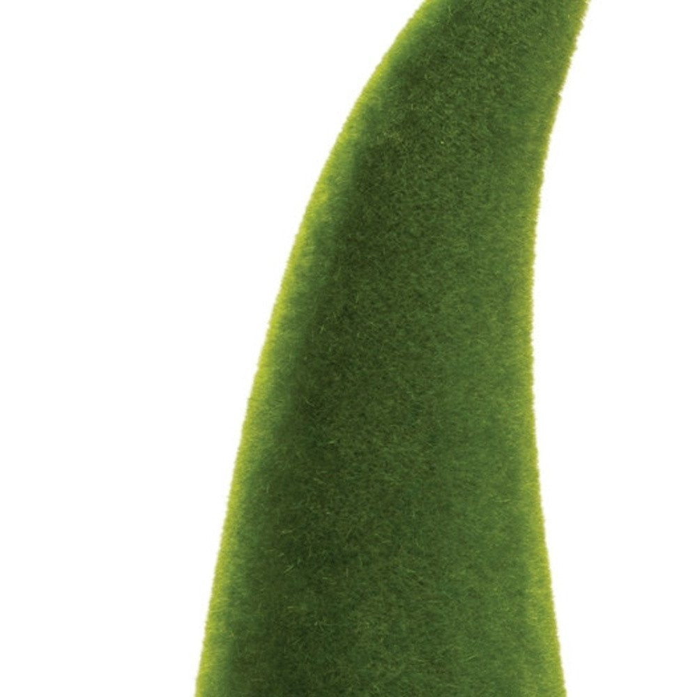 Set of Two Green Terracotta Standing Gnome Tabletop Sculpture HomeRoots