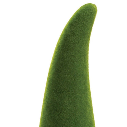 Set of Two Green Terracotta Standing Gnome Tabletop Sculpture HomeRoots
