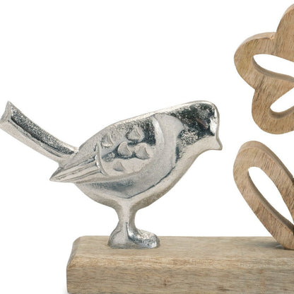 Set of Two Brown Wood Tabletop Sculpture HomeRoots