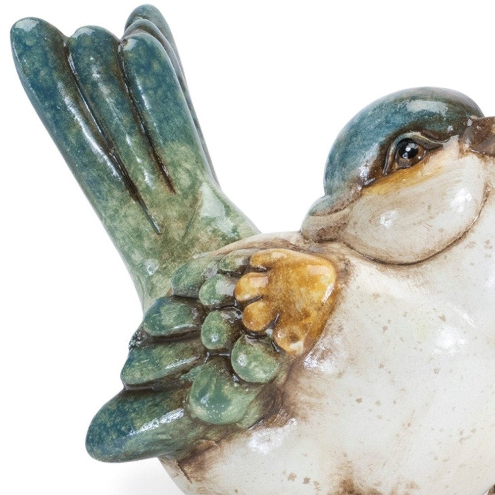 Set of Six Blue Terracotta Figurine Tabletop Sculpture HomeRoots