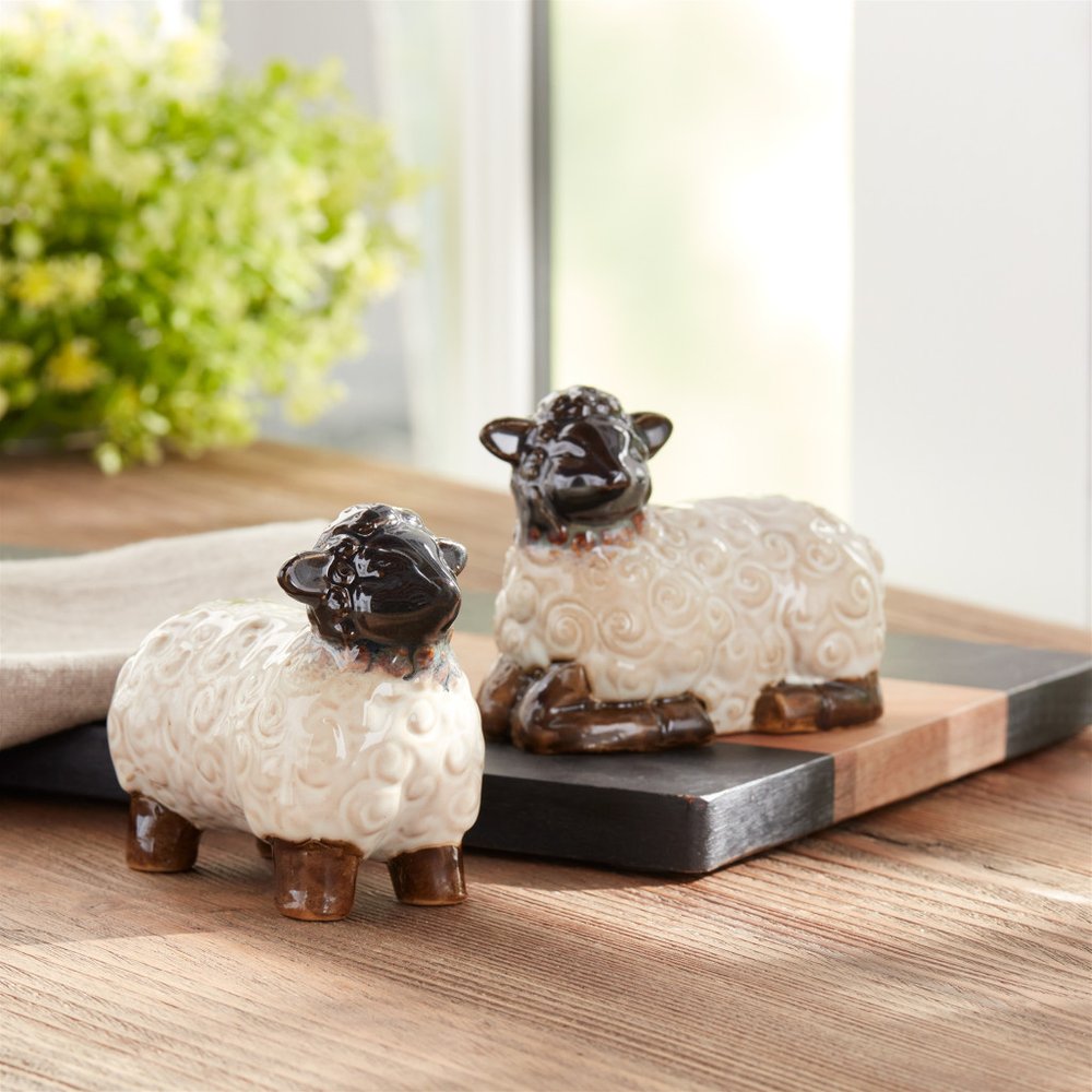 Set of Six White Polyresin Figurine Tabletop Sculpture HomeRoots