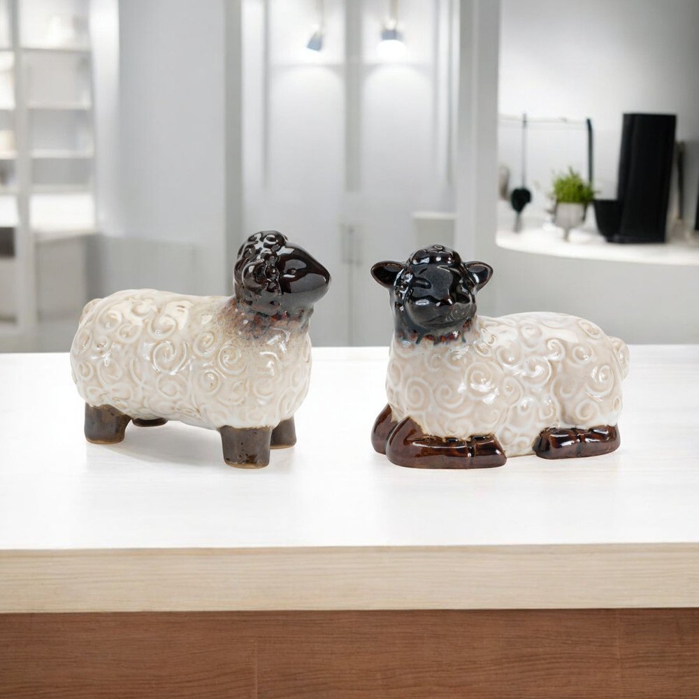 Set of Six White Polyresin Figurine Tabletop Sculpture HomeRoots