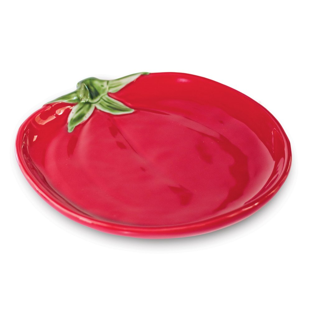 Set of Three Red Ceramic Tabletop Sculpture HomeRoots