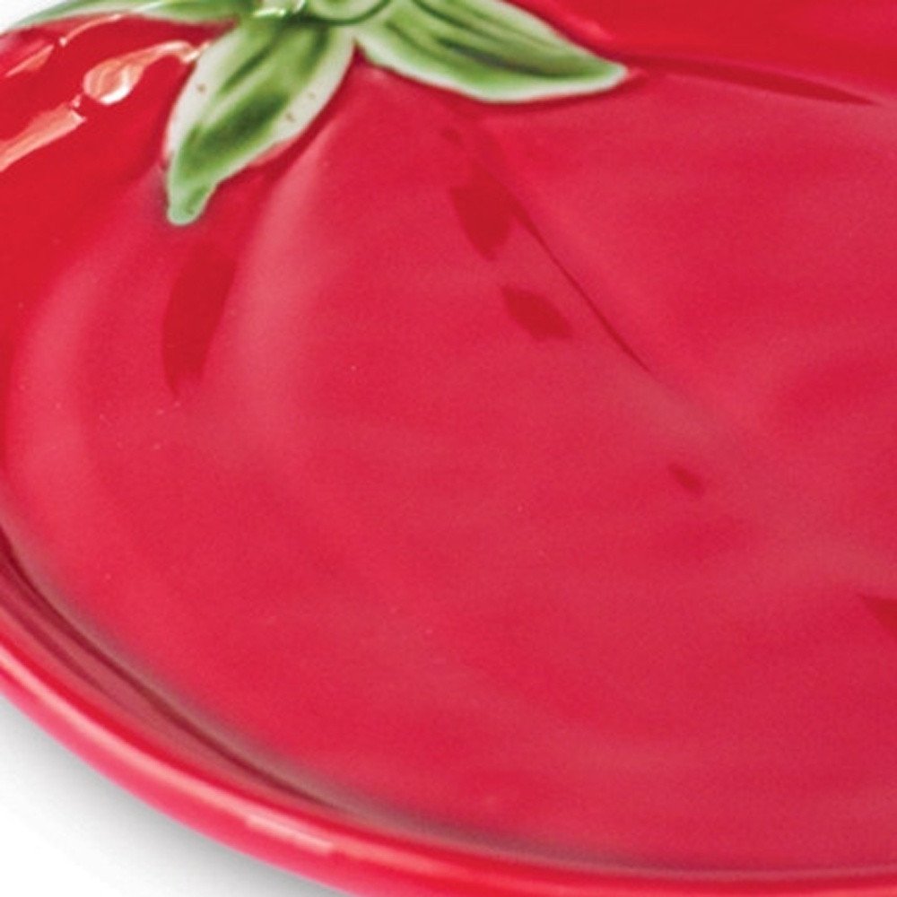 Set of Three Red Ceramic Tabletop Sculpture HomeRoots