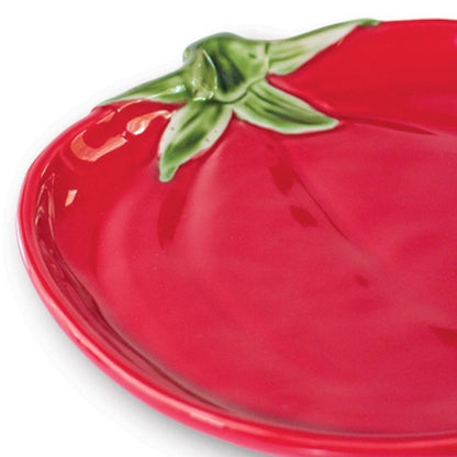 Set of Three Red Ceramic Tabletop Sculpture HomeRoots