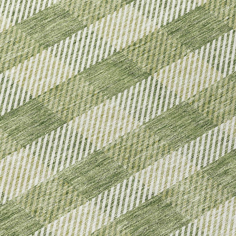 10' X 14' Green And Light Green Plaid Washable Indoor Outdoor Area Rug HomeRoots