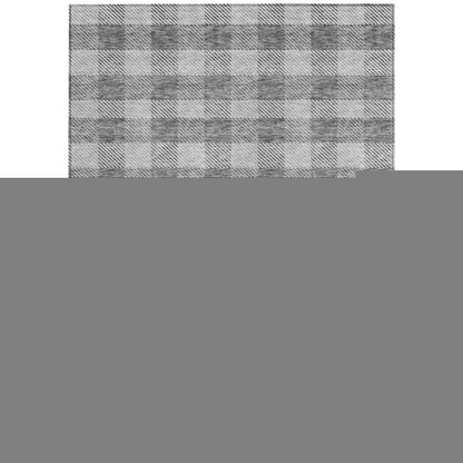 3' X 5' Gray And Charcoal Plaid Washable Indoor Outdoor Area Rug HomeRoots