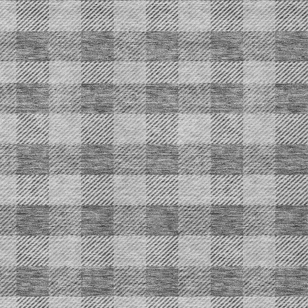 3' X 5' Gray And Charcoal Plaid Washable Indoor Outdoor Area Rug HomeRoots
