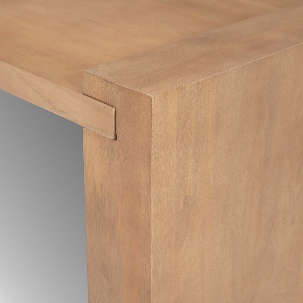 48" Natural Solid Wood Sled Coffee Table HomeRoots