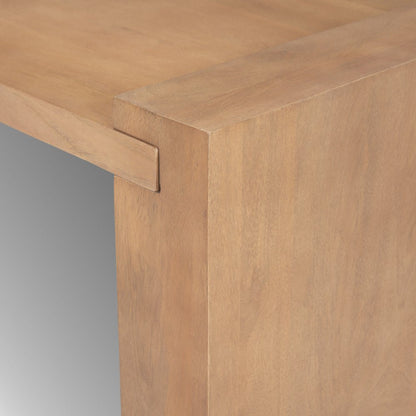 48" Natural Solid Wood Sled Coffee Table HomeRoots