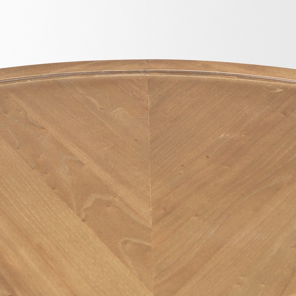 39" Natural Solid Wood Round Pedestal Coffee Table HomeRoots