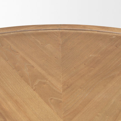 39" Natural Solid Wood Round Pedestal Coffee Table HomeRoots