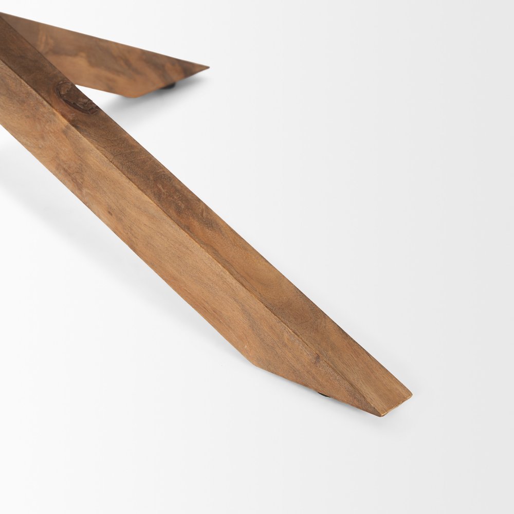 42" Natural Solid Wood Round Cross Legs Coffee Table HomeRoots