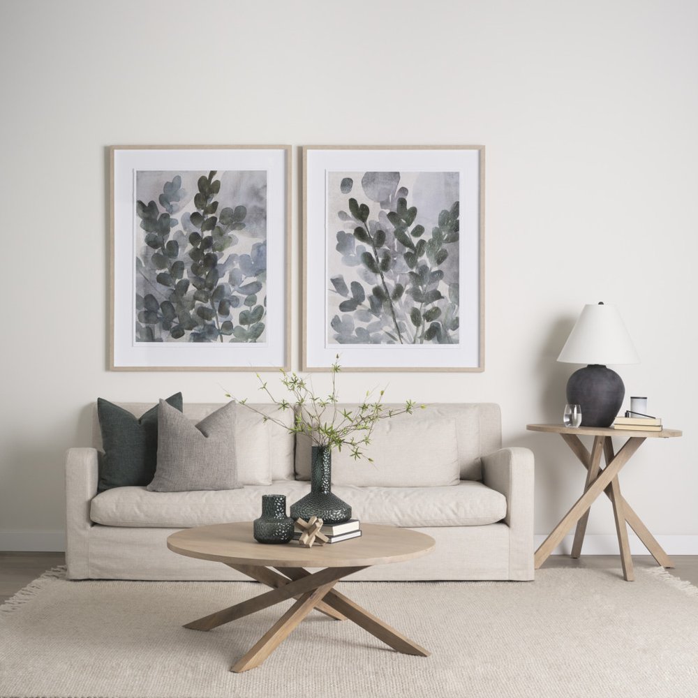 42" Natural Solid Wood Round Cross Legs Coffee Table HomeRoots