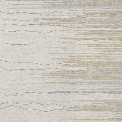 8' X 10' Linen Gray And Beige Striped Washable Indoor Outdoor Area Rug HomeRoots