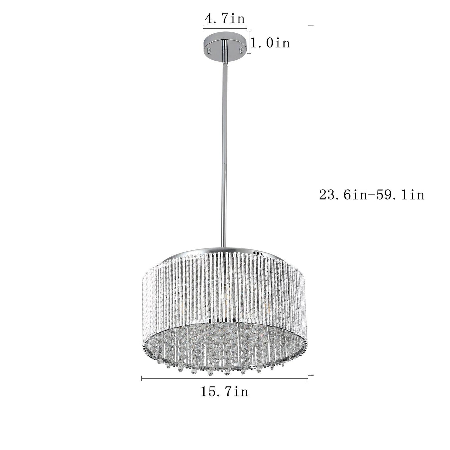 Modern Crystal Chandelier for Living-Room Round Cristal Lamp Luxury Home Decor Light Fixture - FurniFindUSA