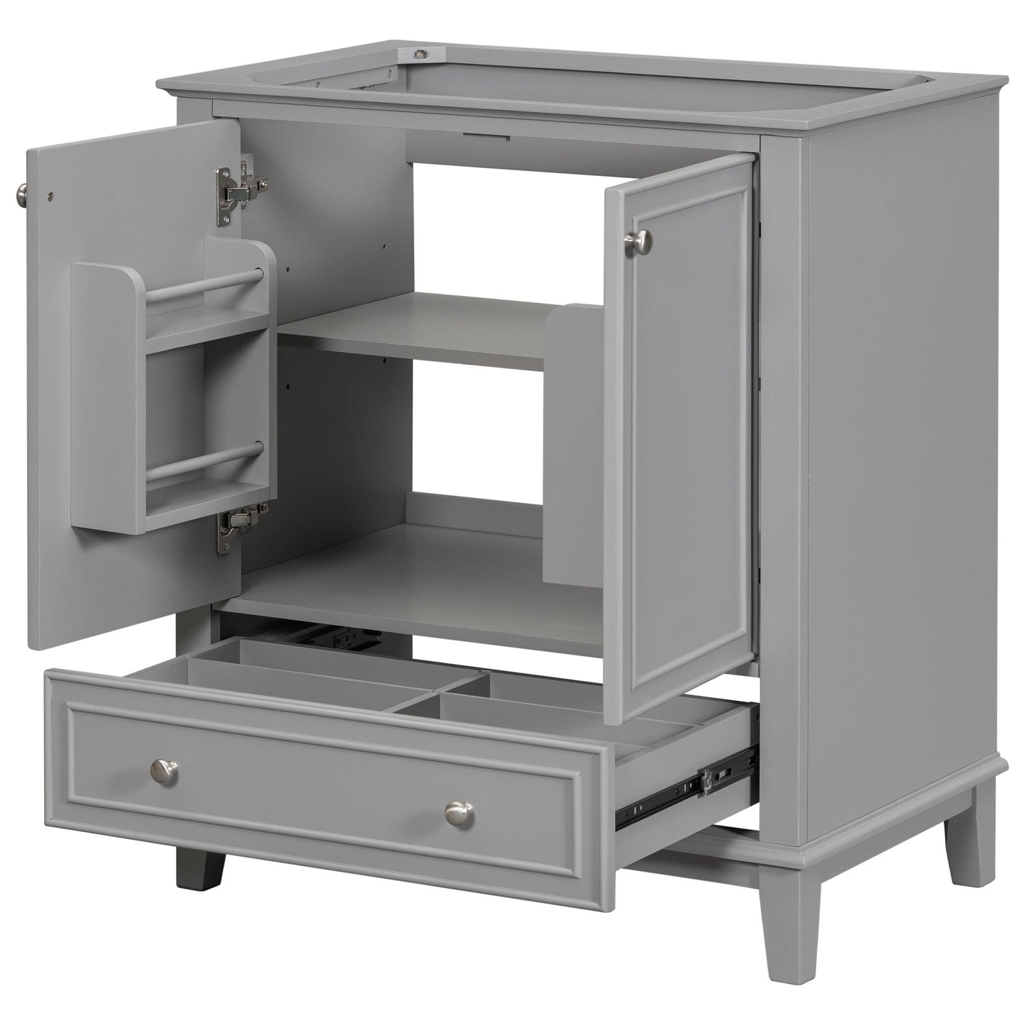 30 inch bathroom vanity no sink base only gray - FurniFindUSA