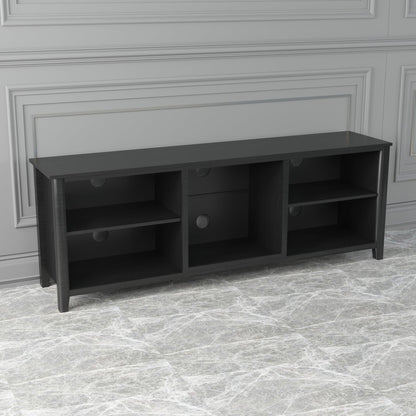 TV Stand Storage Media Console Entertainment Center Tradition Black - FurniFindUSA