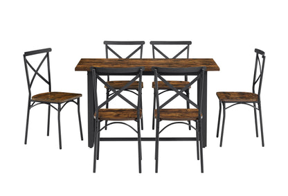 7 Pieces Dining Set 7-Piece Kitchen Table Set Perfect for Kitchen Breakfast Nook Living Room Occasions - FurniFindUSA