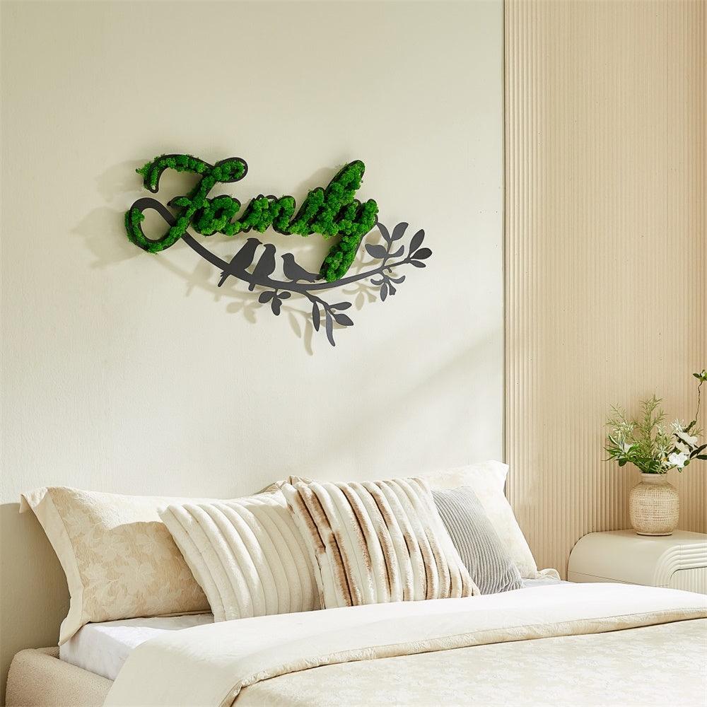 Letter Art Moss Wall Decor - FurniFindUSA