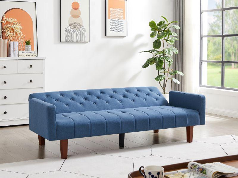 Factory Tufted Back Sofa Mid-Century Convertible Sofa Bed for Living Room - FurniFindUSA