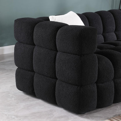 84.3 length ,35.83" deepth ,human body structure for USA people, marshmallow sofa,boucle sofa ,3 seater