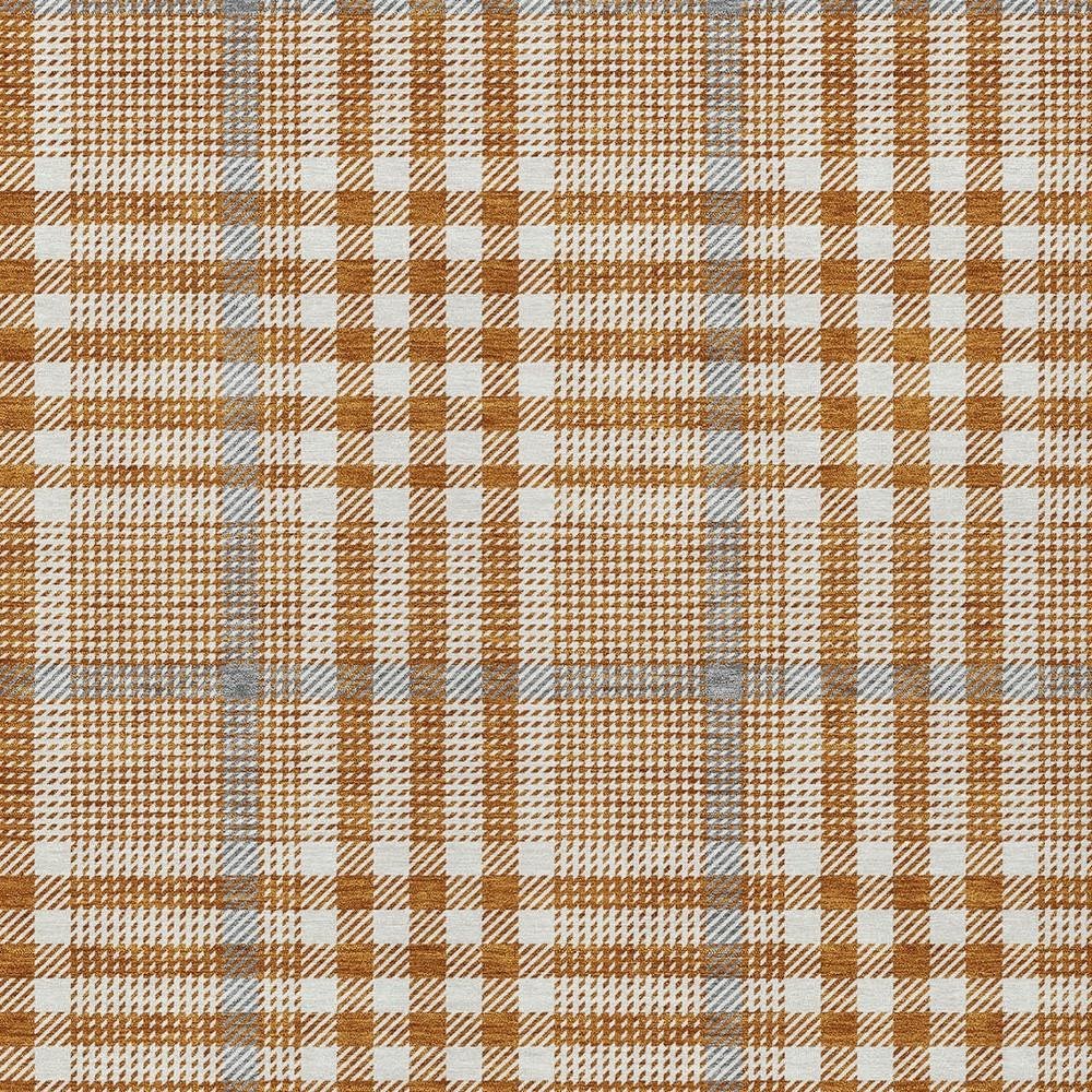8' X 10' Brown Beige And Beige Plaid Washable Indoor Outdoor Area Rug HomeRoots