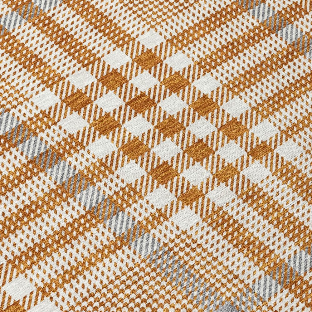 8' X 10' Brown Beige And Beige Plaid Washable Indoor Outdoor Area Rug HomeRoots