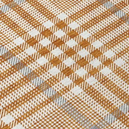 8' X 10' Brown Beige And Beige Plaid Washable Indoor Outdoor Area Rug HomeRoots