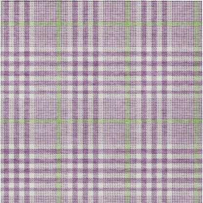 3' X 5' Purple Green And Ivory Plaid Washable Indoor Outdoor Area Rug HomeRoots