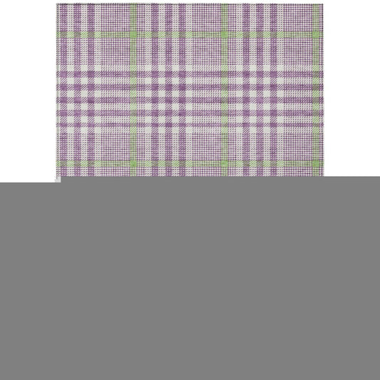 3' X 5' Purple Green And Ivory Plaid Washable Indoor Outdoor Area Rug
