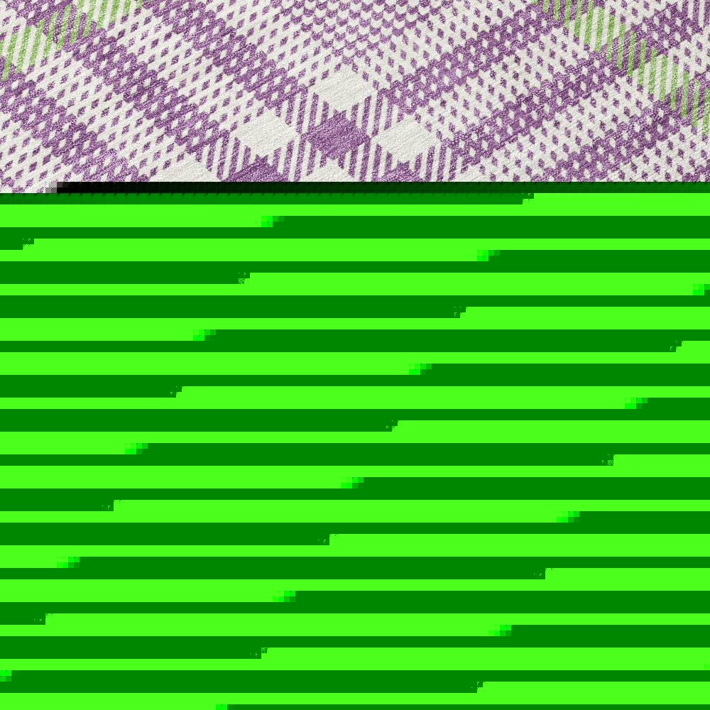 3' X 5' Purple Green And Ivory Plaid Washable Indoor Outdoor Area Rug — view 13